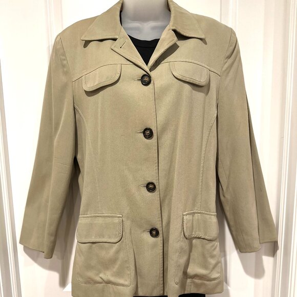 Vintage Tristan & Iseut Tan Safari Inspired Jacket, Size 11 - Picture 2 of 15